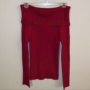 Rib Knit Off Shoulder Sweater